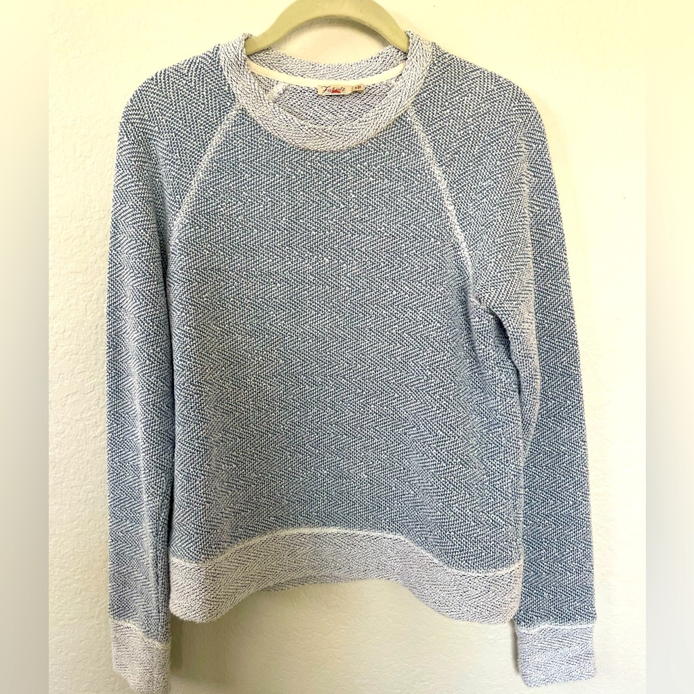 Faherty Blue and White Sweatshirt